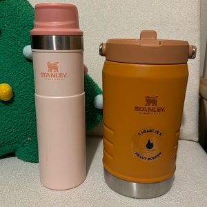 Two Stanley Mugs (40 oz and 20 oz) Pink and Terracotta